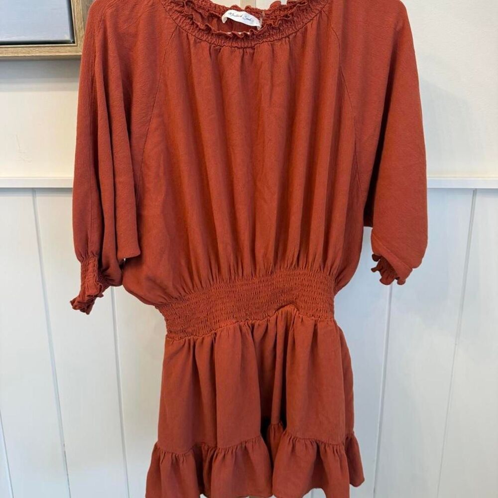 Mustard-seed Women's Orange and Burgundy Dress